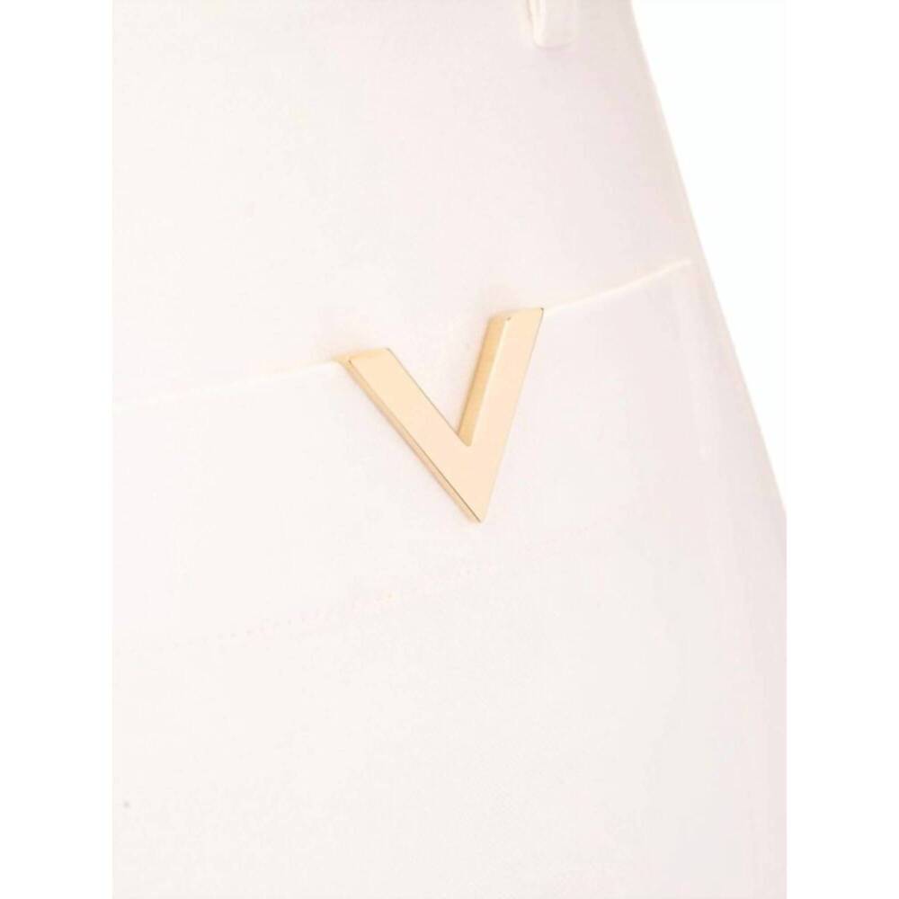 NEW VALENTINO women's wide leg bermuda shorts in white - Picture 3 of 3